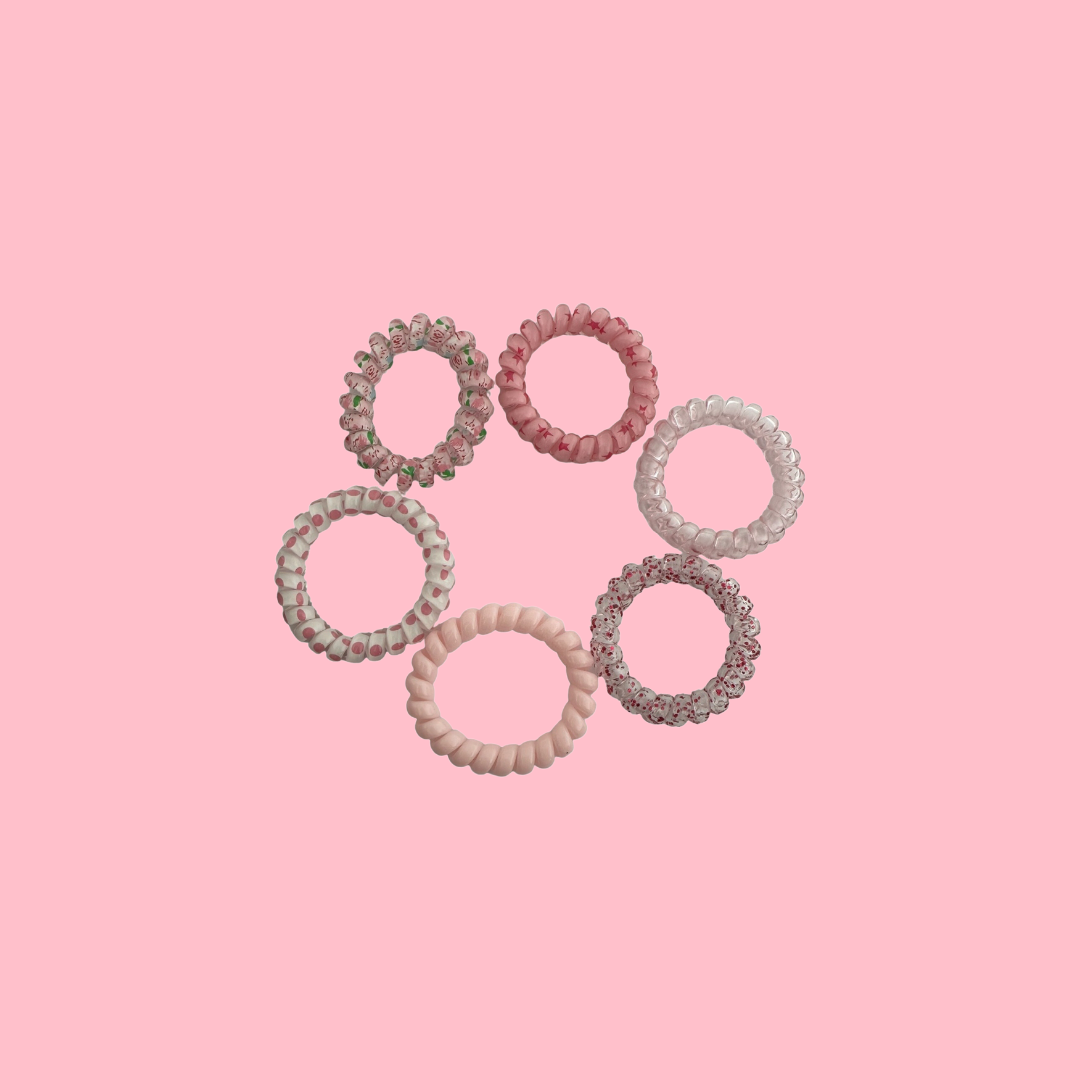 Haargummis Pink